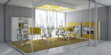 AQUARIUS DUO - Acoustic glass office partition by CUF Milano - view 3